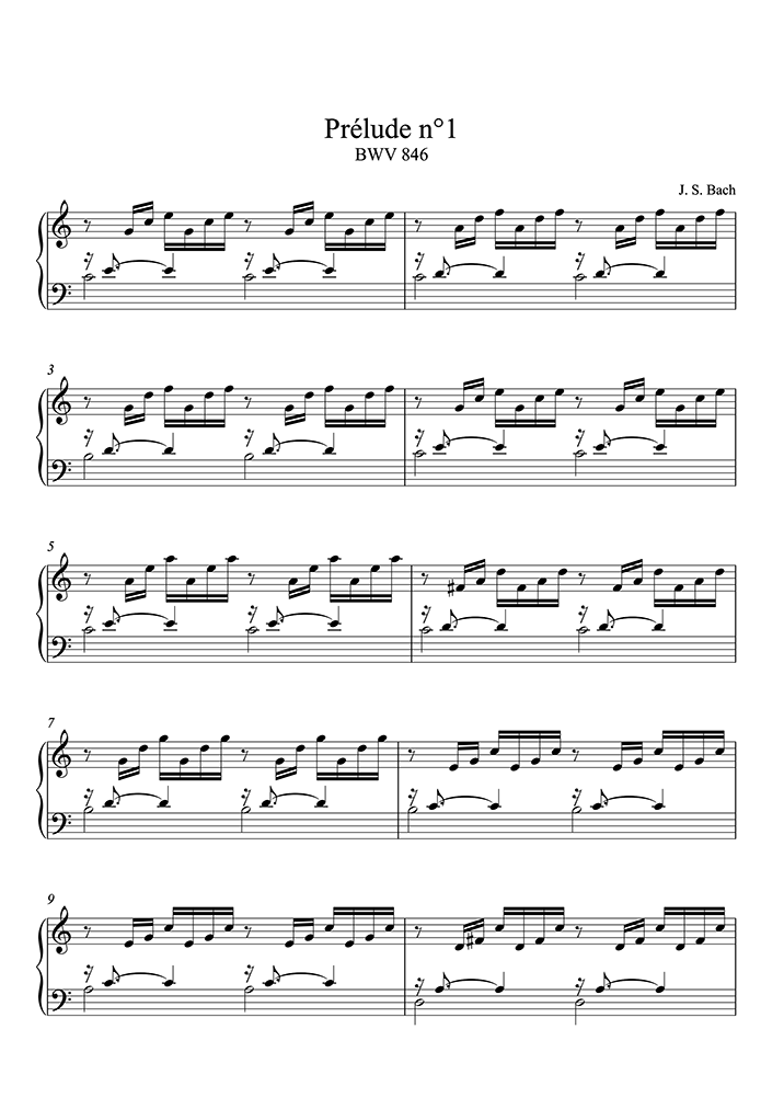 Piano Clavier Bien Tempéré Volume 1 Bwv846-869
