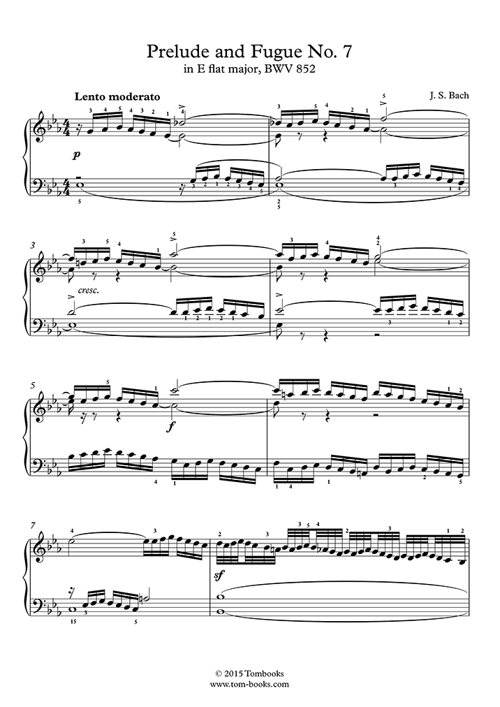 The Well-Tempered Clavier, Book I – Prelude and Fugue No. 7 in E-flat