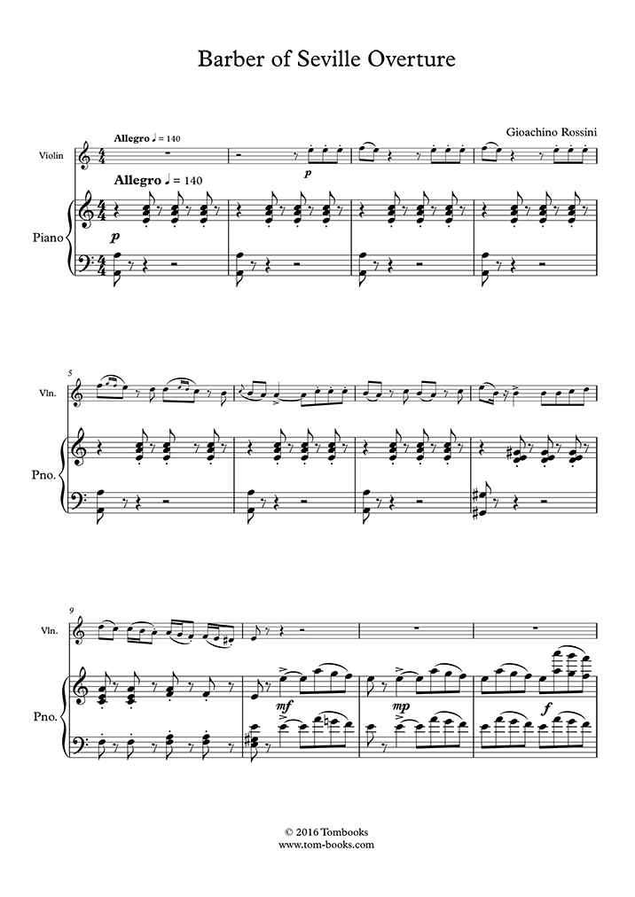 overture to the barber of seville piano