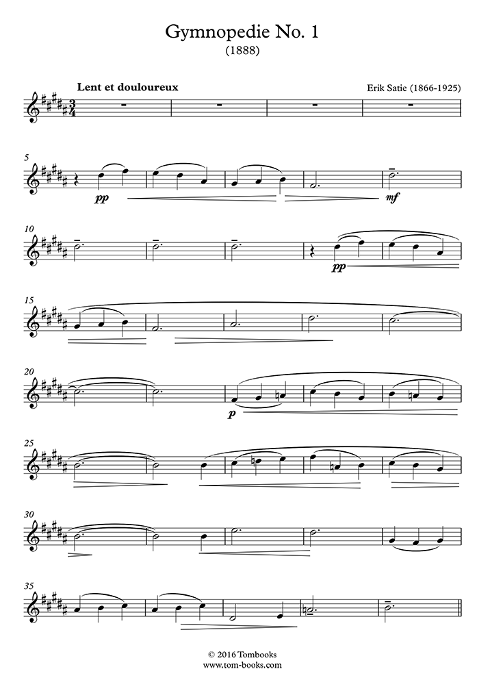 Erik Satie - Partitions de Piano à télécharger