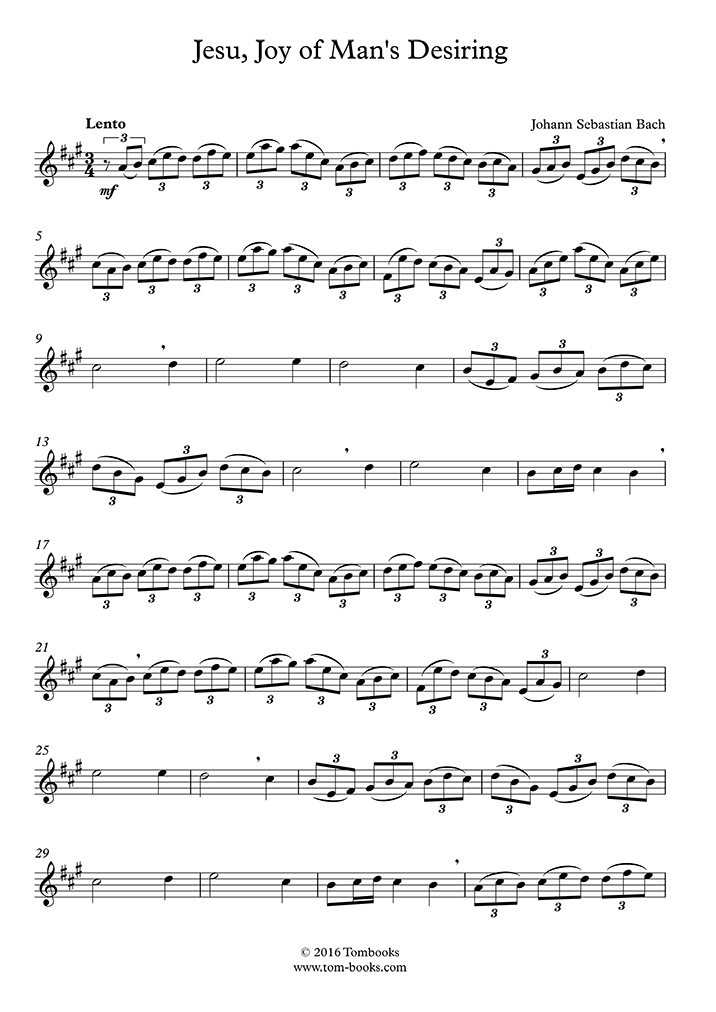 Trumpet Sheet Music Jesu Joy Of Man S Desiring Bwv 147 Bach