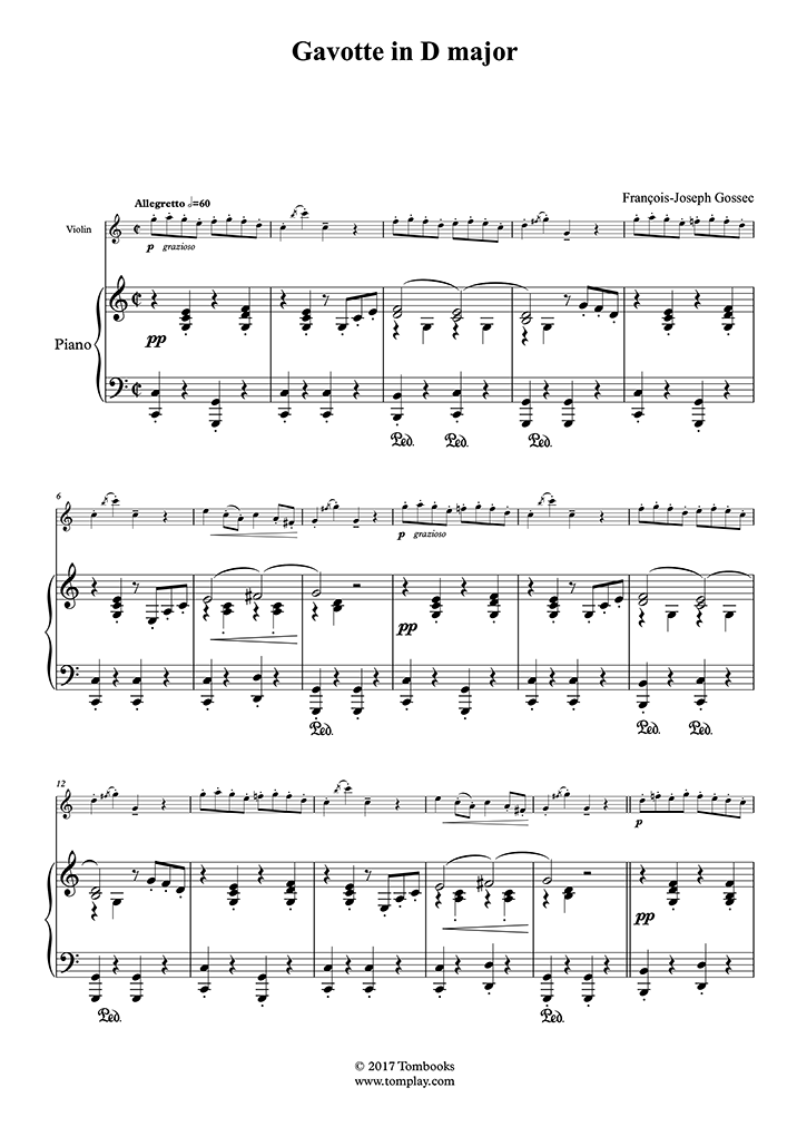 Jean-Sébastien Bach 2 Gavottes favorites partition piano éditions Lemoine n°14 
