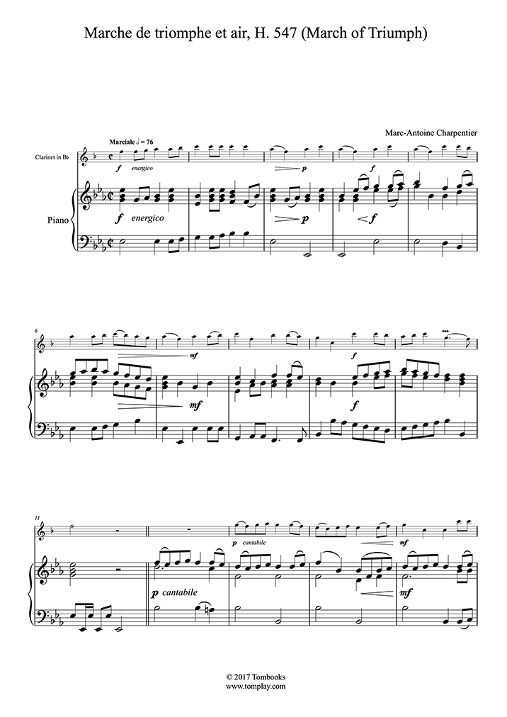 Download Digital Sheet Music Of Marc-Antoine-Charpentier For Piano Solo