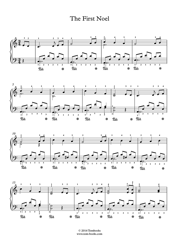 The First Noel Intermediate Level Traditional Piano Sheet Music