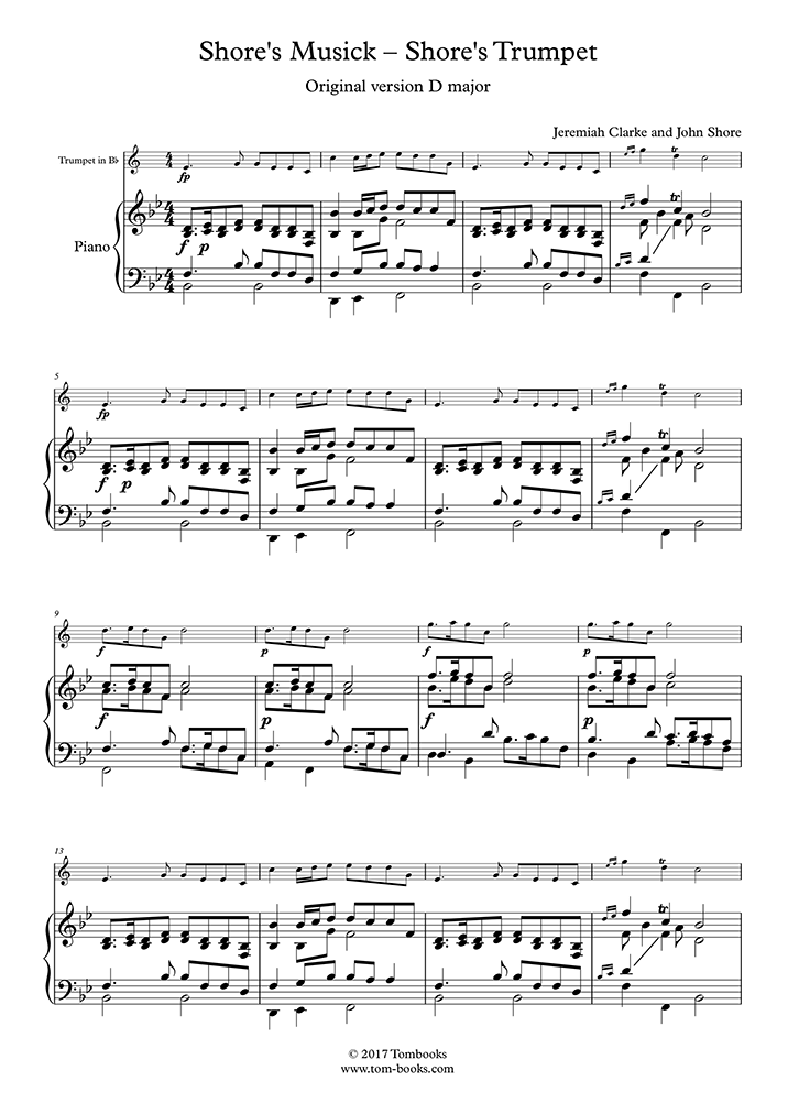 Download Digital Sheet Music of Trumpet for Piano solo