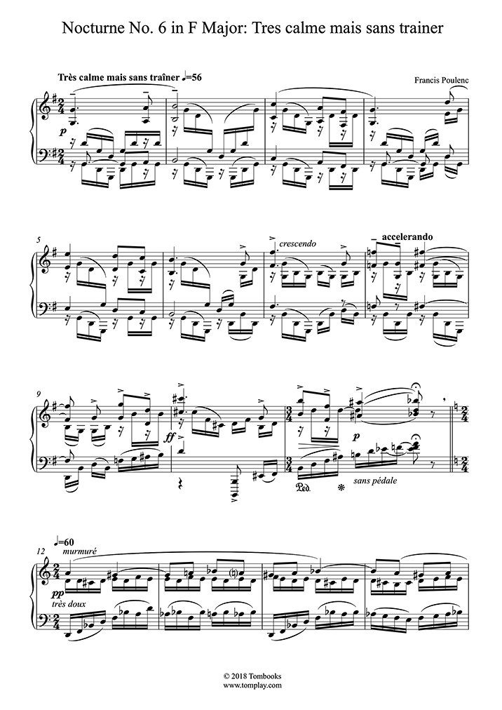 Partitions Nocturnes Pour Piano - Recueil De Pièces Classiques
