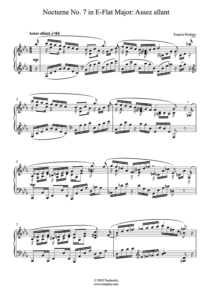 nocturne in e flat major sheet music