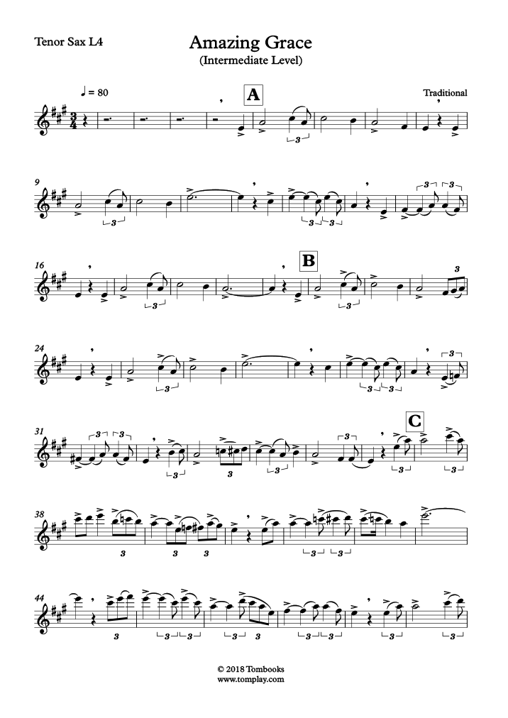 Tenor Saxophone Sheet Music At Feliciampaceo Blog