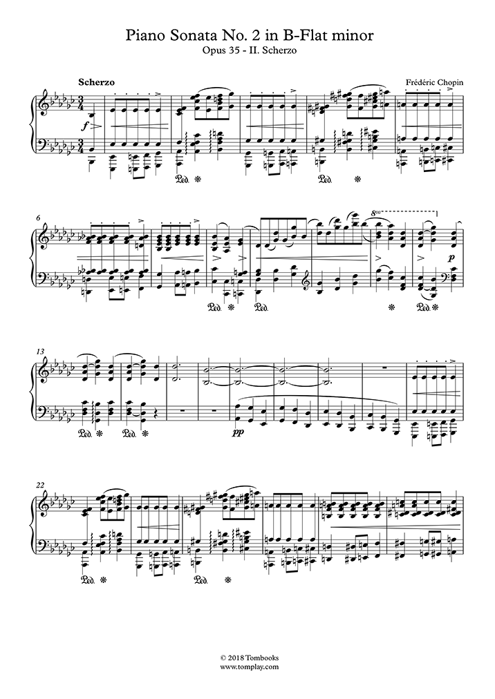 ; Mulleman Composer Frédéric Chopin: Scherzi Piano Sheet Music Chopin Frederic 