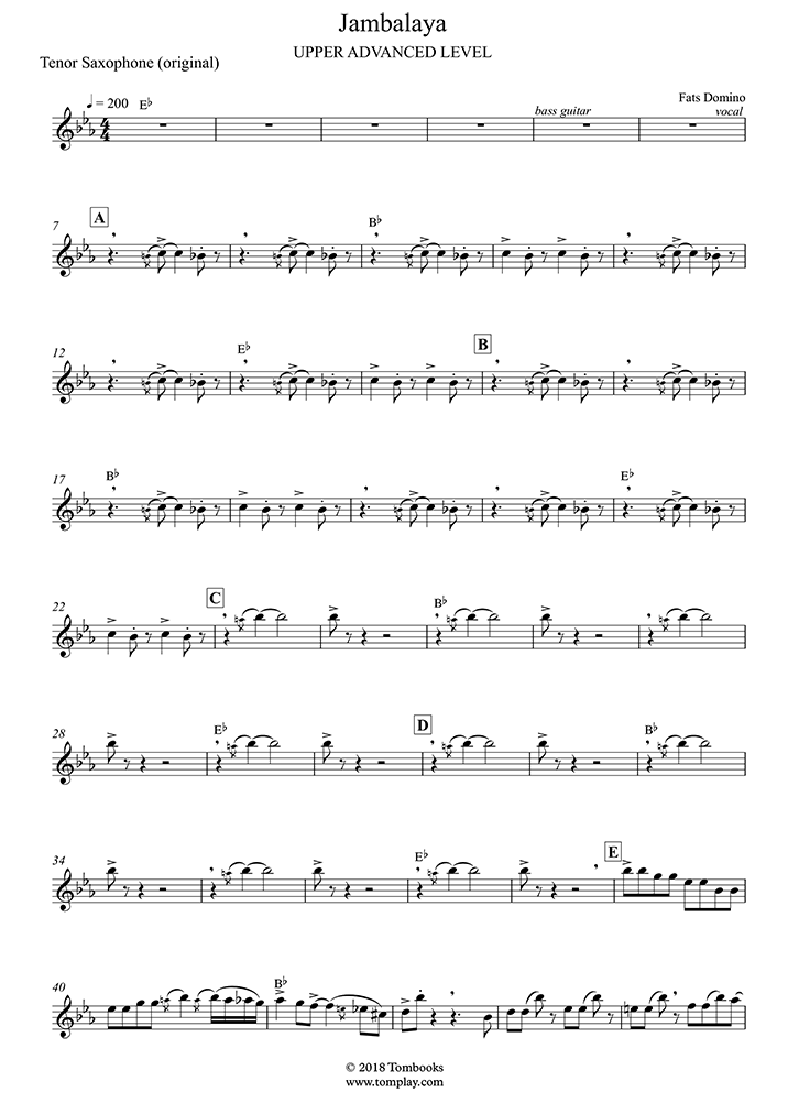 Jambalaya - PDF free sheet music