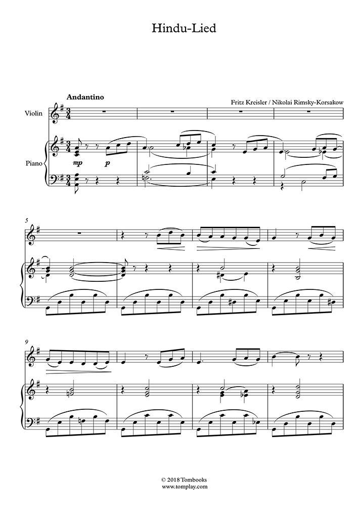 Nikolai RimskyKorsakov Free sheet music to download in PDF, MP3 & Midi