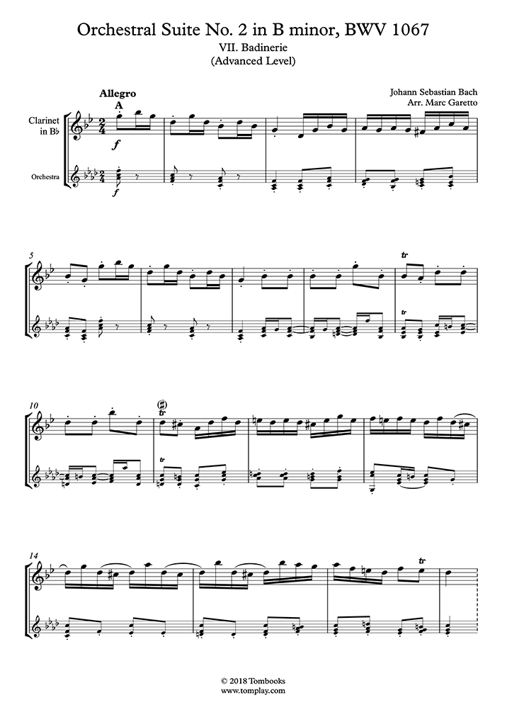 badinerie - PDF free sheet music