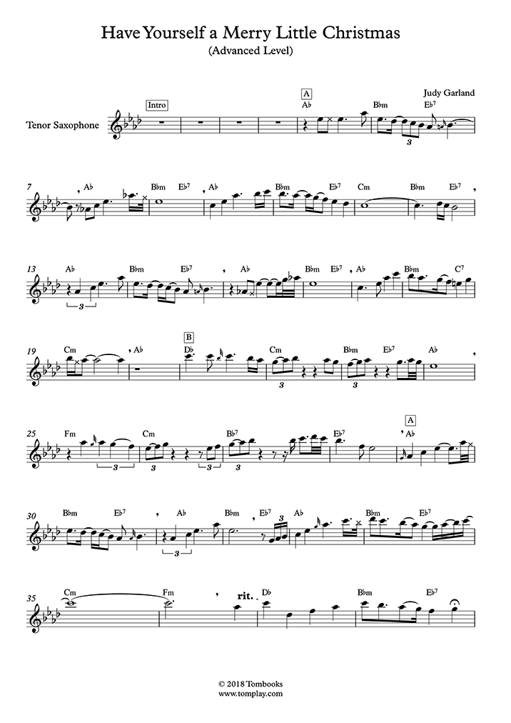 Have yourself a merry little christmas tenor sax clearance