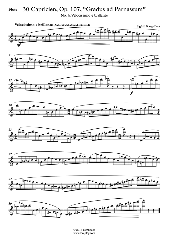 Sigfrid KargElert Free sheet music to download in PDF, MP3 & Midi