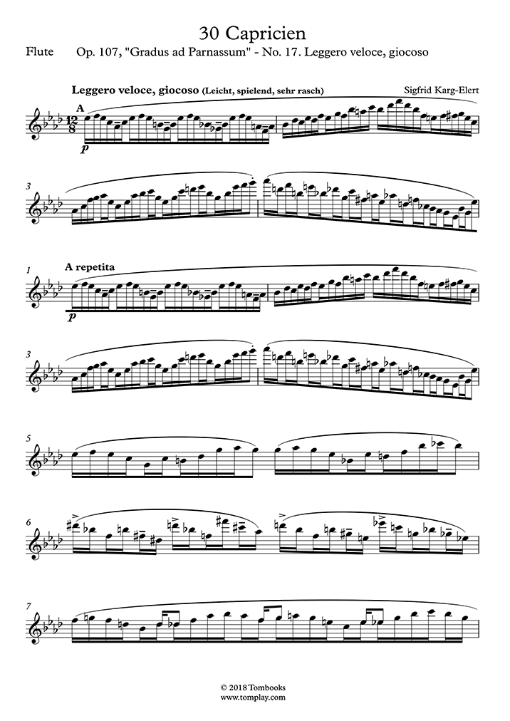 Sigfrid KargElert Free sheet music to download in PDF, MP3 & Midi