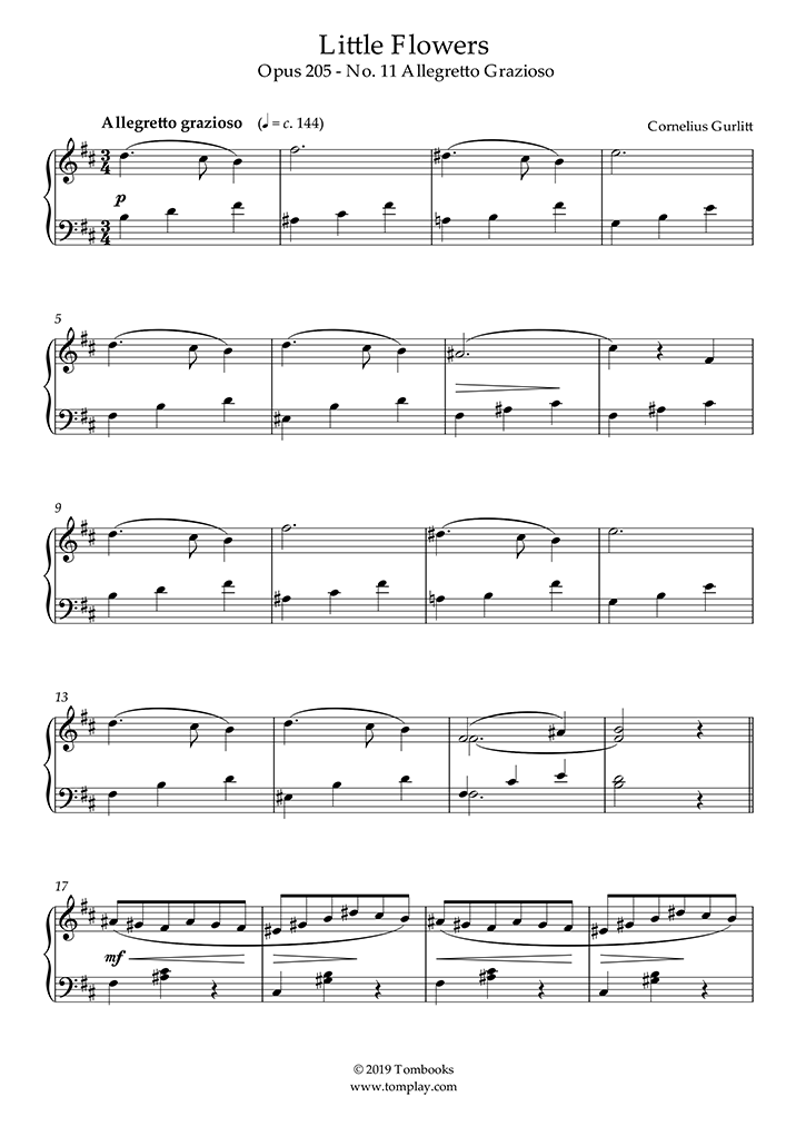 Little Flowers Op.205 Easier Piano Pieces 03