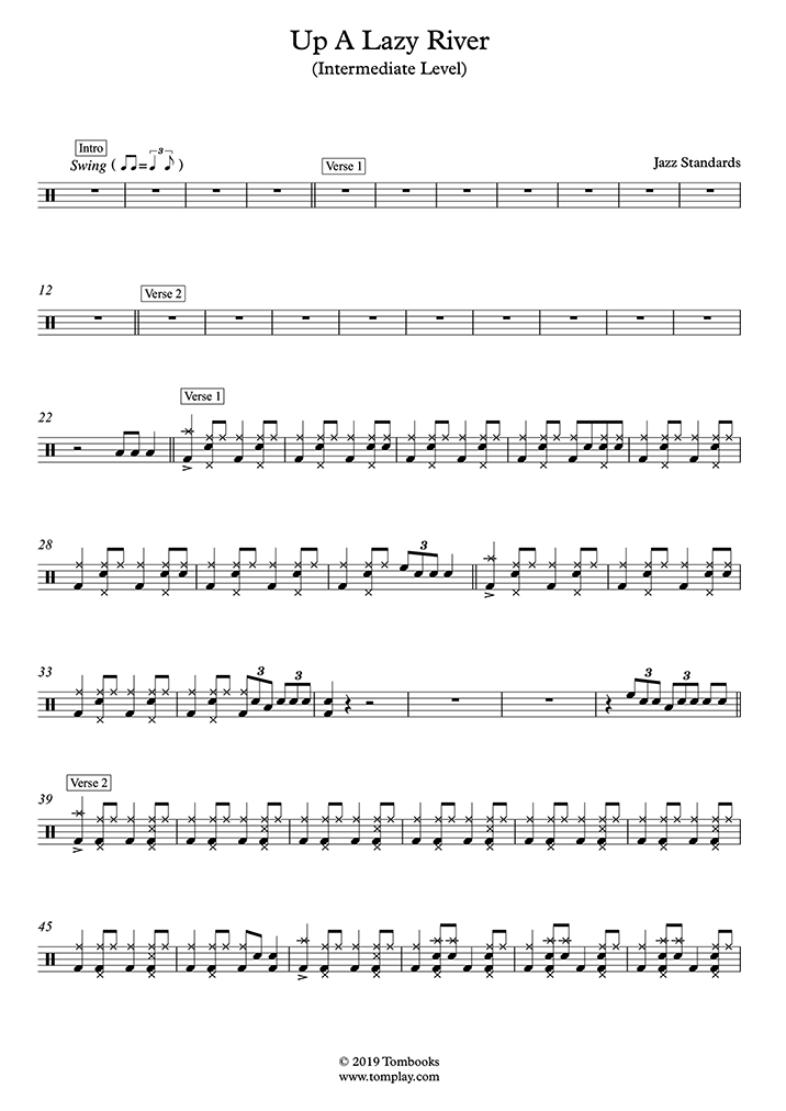 Partitions gratuites BATTERIE Jazz Télécharger PDF, MP3 & MIDI