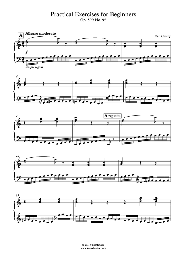 Free sheet music : Czerny, Carl - Op. 599 - Practical Exercises for ...