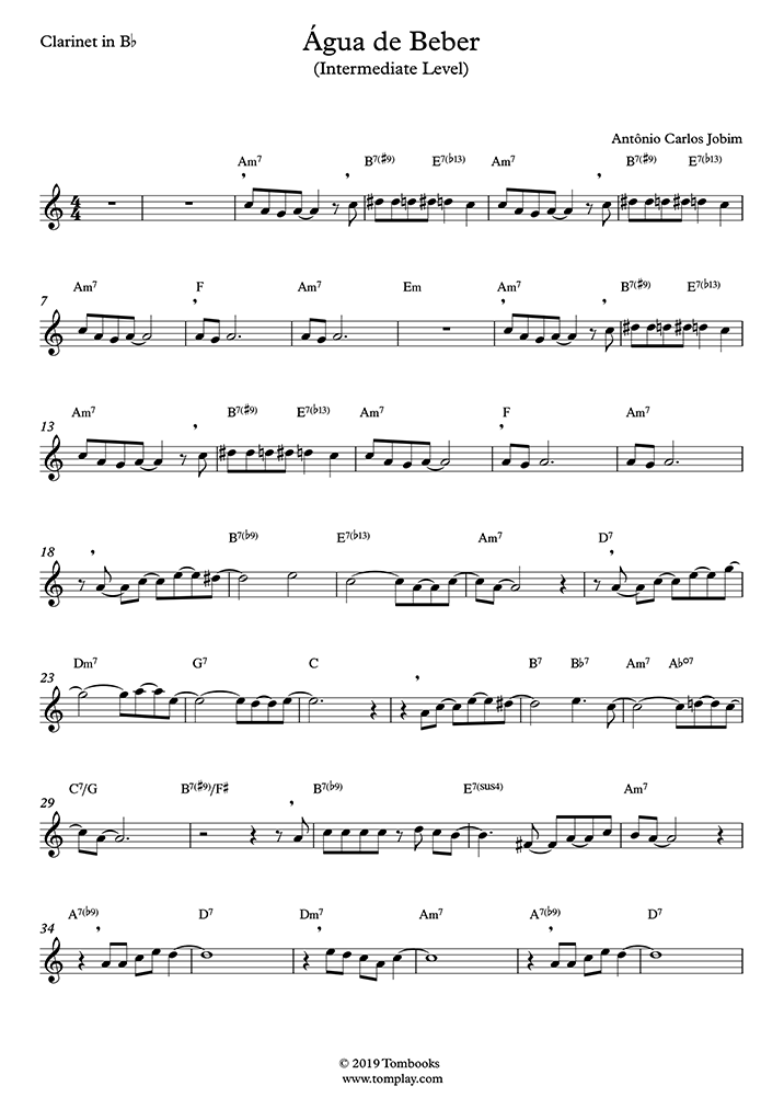 Agua De Beber PDF free sheet music