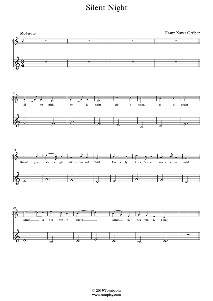 Douce nuit, sainte nuit (niveau débutant, avec orchestre) (Gruber