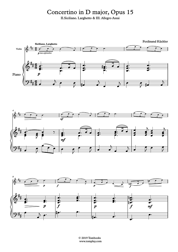 Siciliana CLC4 Sheet music for Piano, Oboe (Solo)