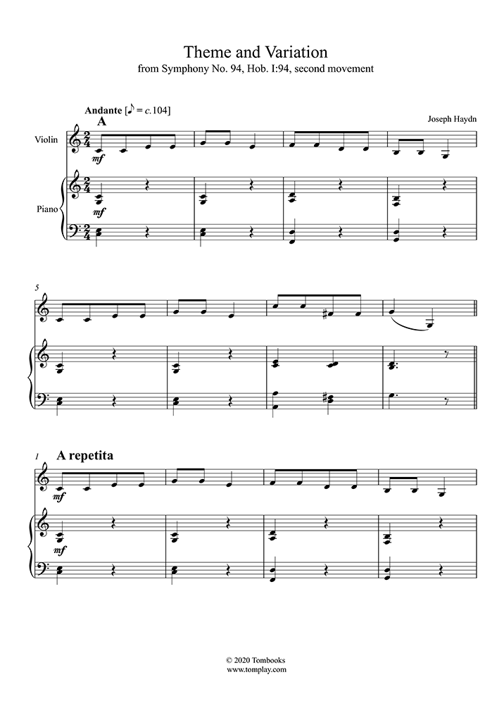 haydn surprise symphony movement 2 haydn surprise symphony movement 2