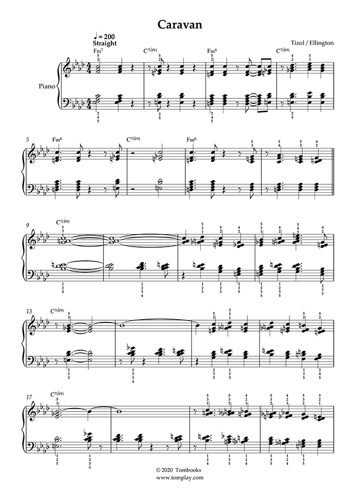 Caravan (Advanced Level) (Ellington) - Piano Sheet Music