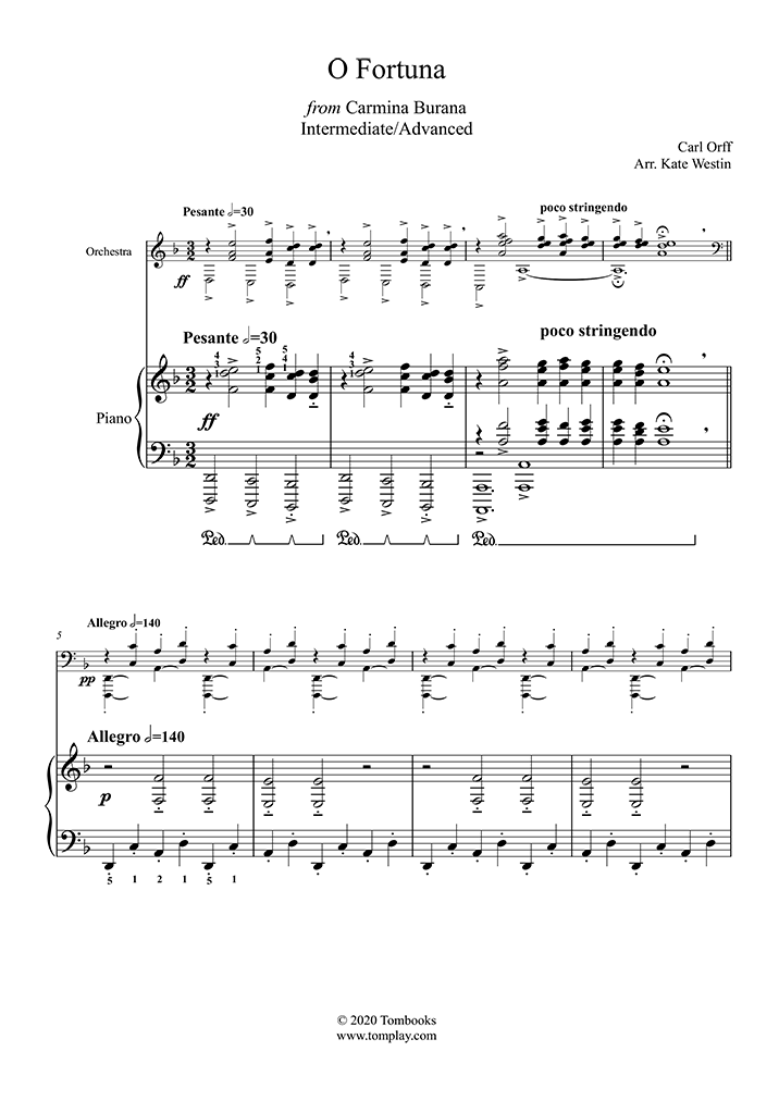 carmina burana partitura piano pdf free