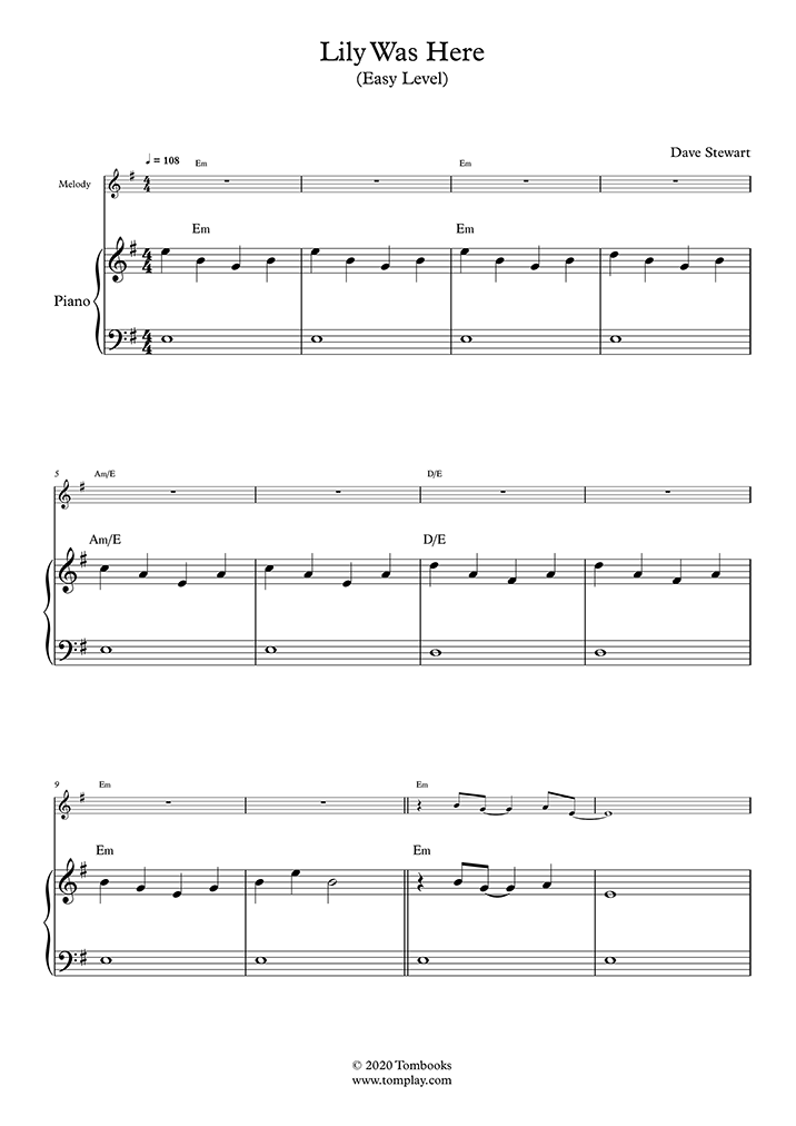 Lily [easy] Sheet Music to download and print