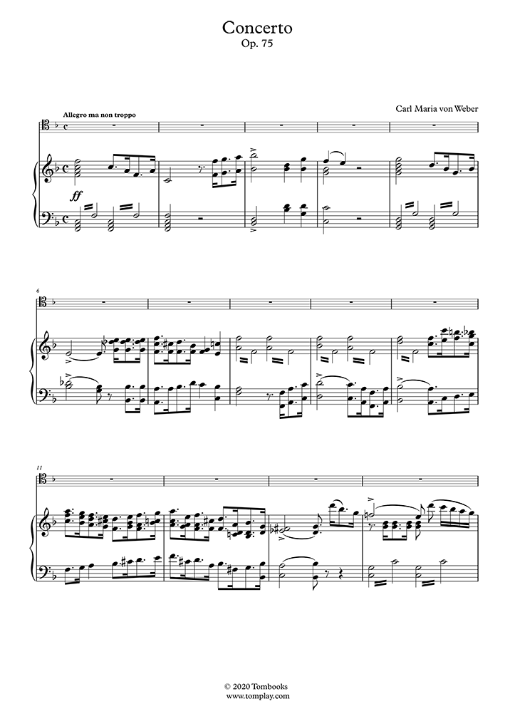 Bassoon Concerto in F major, Opus 75 I. Allegro ma non troppo (베버