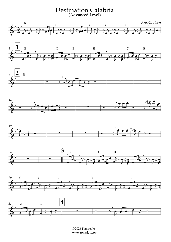Free sheet music SAXOPHONE - Electro - Download PDF, MP3 & MIDI