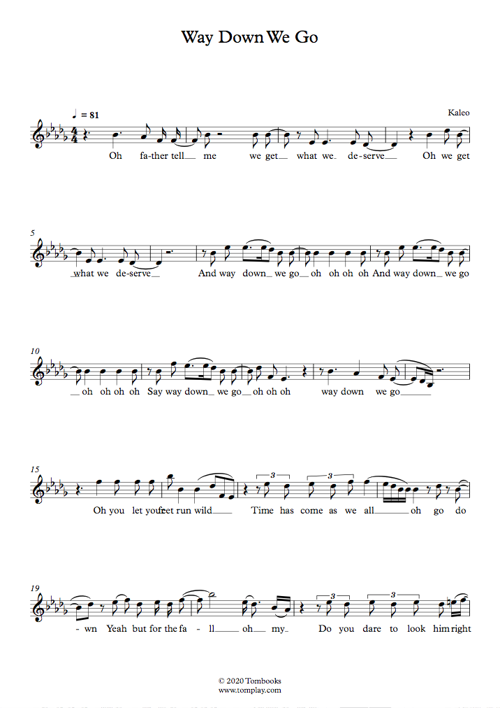 way we down go lyrics