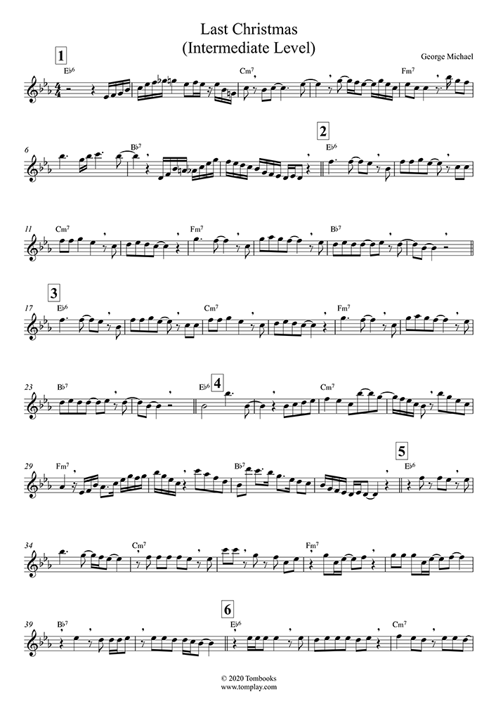 Download Digital Sheet Music of Michael for Tenor Saxophone