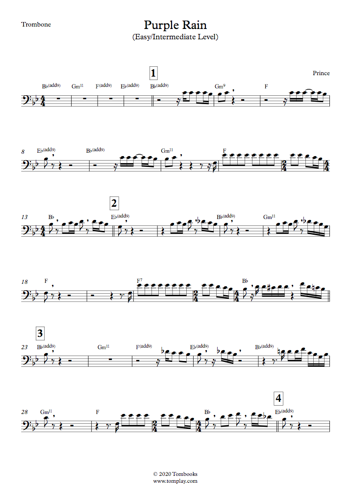 Purple Rain Sheet Music to download and print