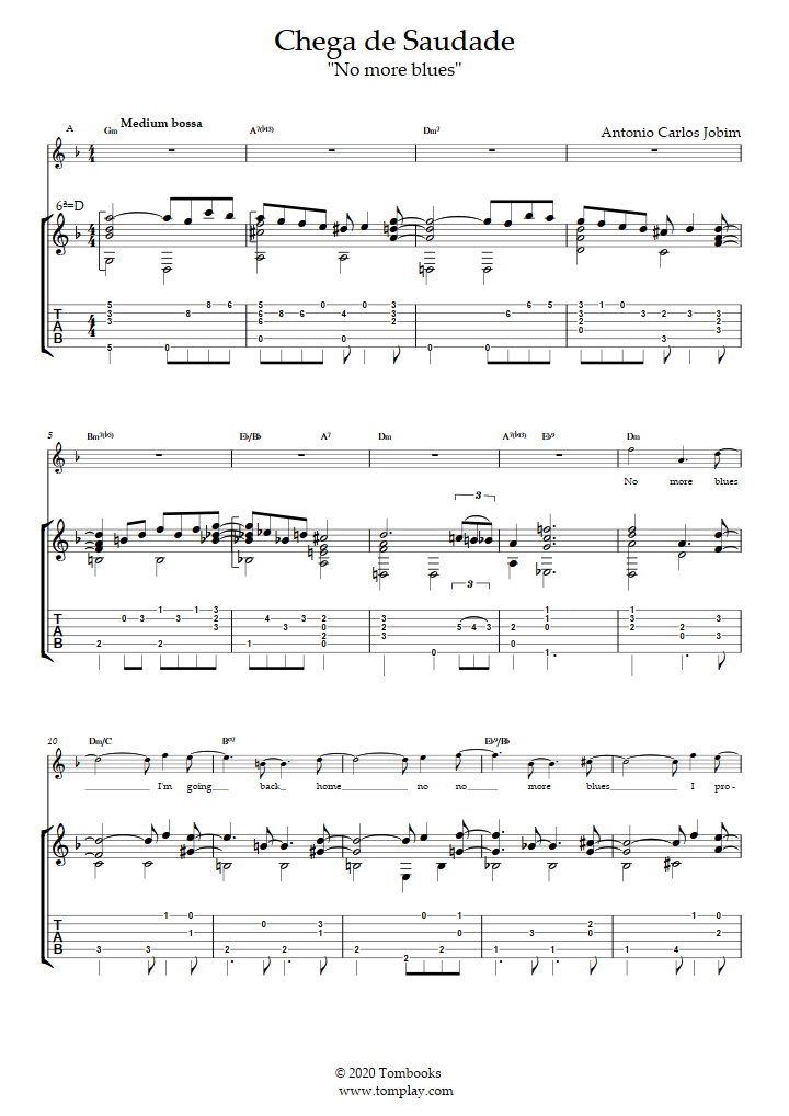 Antonio Carlos Jobim Chega De Saudade Letras