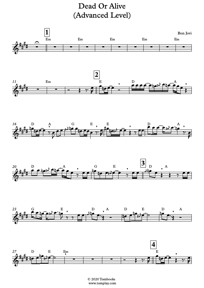 No Man No Cry (niveau difficile, sax alto) (Jimmy Sax) - Partition Saxophone