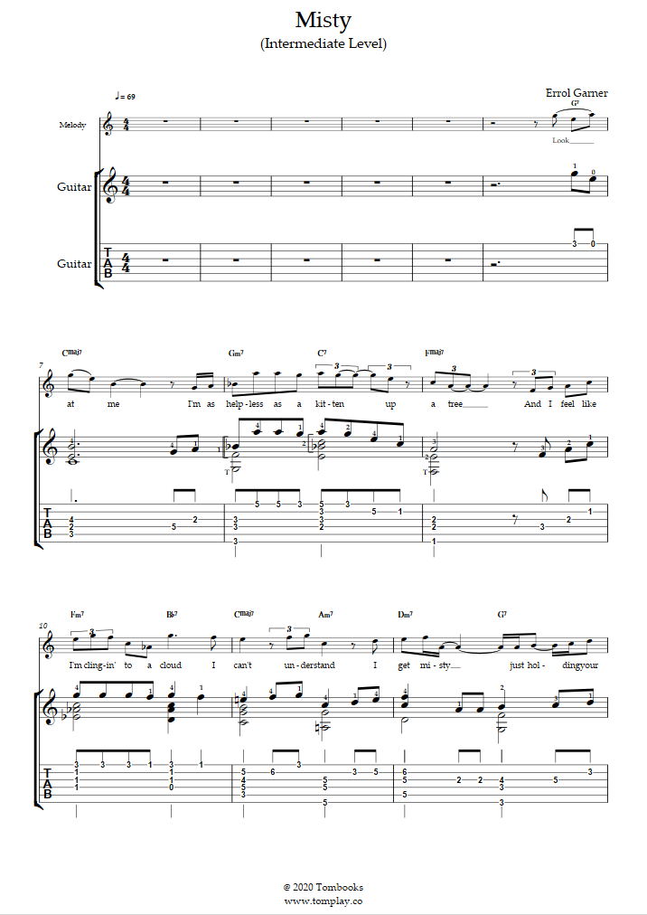 misty - PDF free sheet music