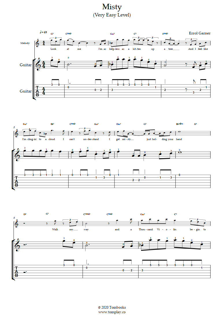 misty - PDF free sheet music