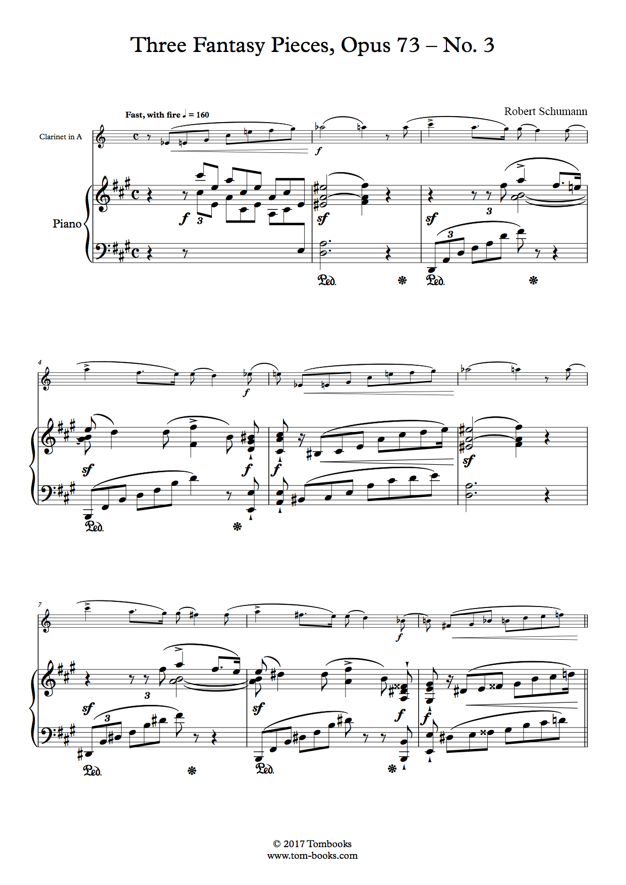 Fantasiestücke - Pièces De Fantaisie Opus 73 | Partition Classique Pour Instruments
