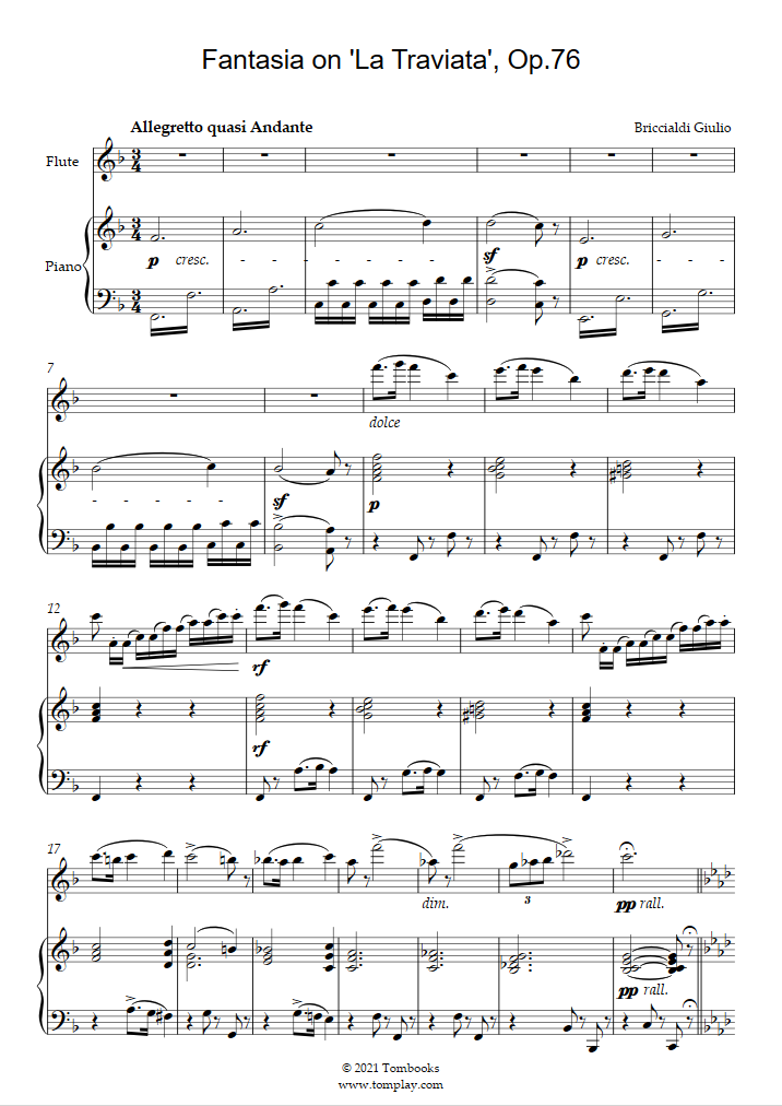 banjo suicide curb Giulio Briccialdi - Free sheet music to download in PDF, MP3 & Midi