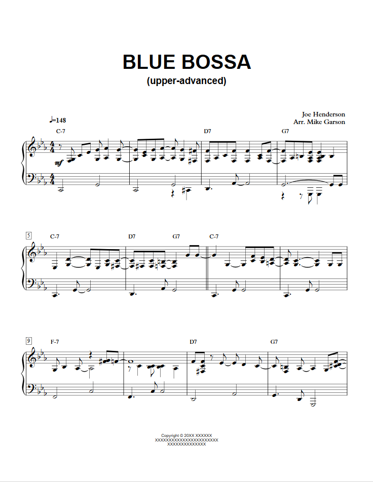 jazz solo blue bossa transcription pdf trumpet