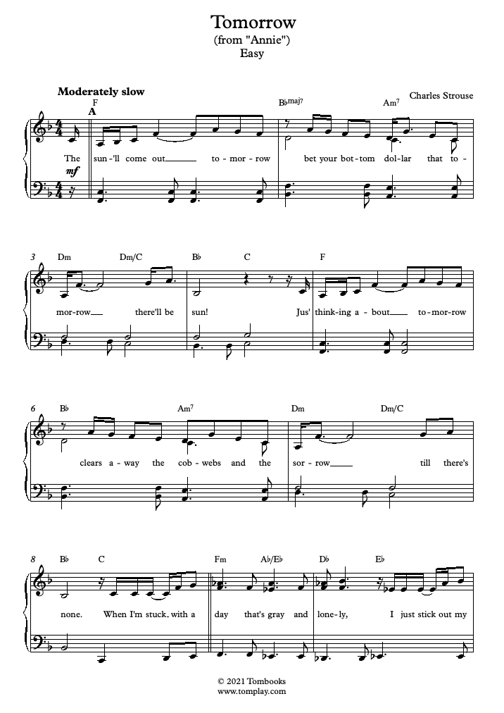 download-digital-sheet-music-of-tomorrow-easy-for-piano-solo
