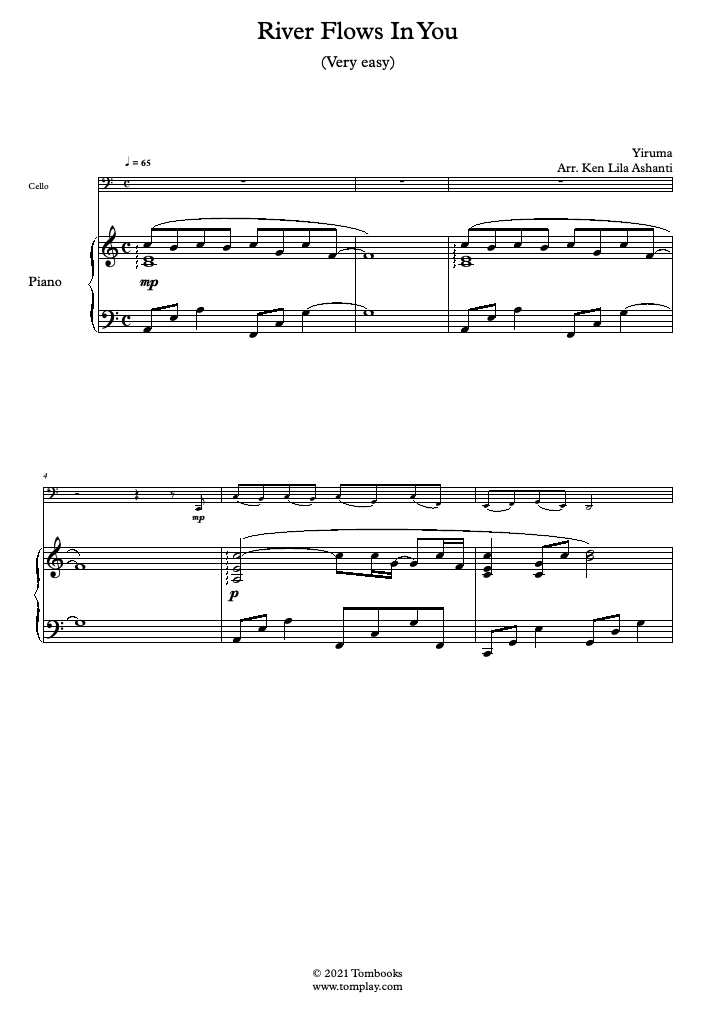 Partitions Numériques de river flows in you pour Piano seul