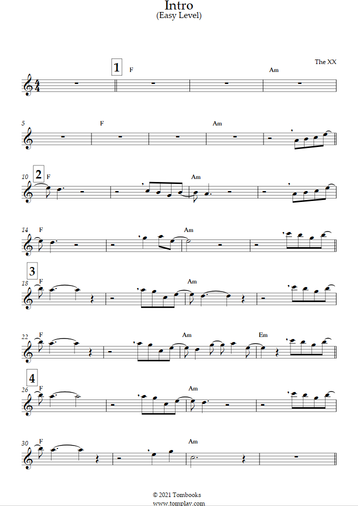 Music Notes Intro Intro Sheet Music to download and print