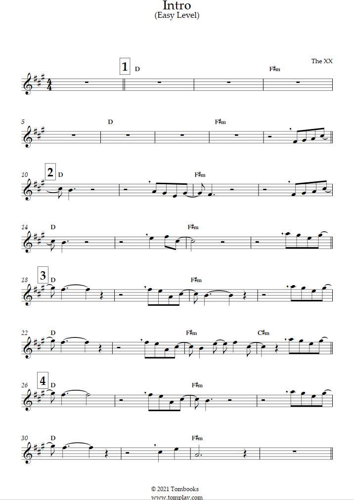 Intro Sheet Music to download and print