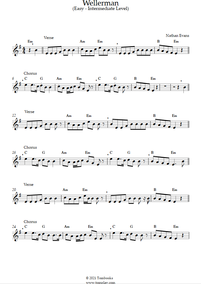 The Wellerman harmony + chords sheet music - string quartet, trio or duo, Celtic Fiddle Music