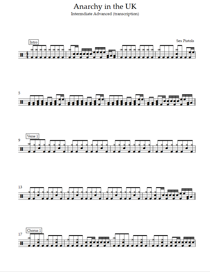 Sex Pistols Sheet Music To Download And Print Sex Pistols Sheet Music To Download And Print