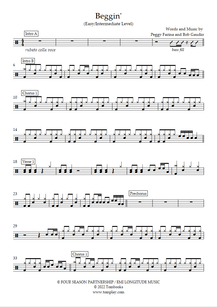 Beggin N vel F cil Intermedi rio Maneskin Partitura Para Bateria beggin-n-vel-f-cil-intermedi-rio-maneskin-partitura-para-bateria