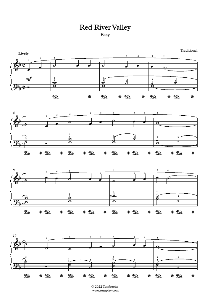 Traditional American Cowboy So 'The Red River Valley' Sheet Music & Chords