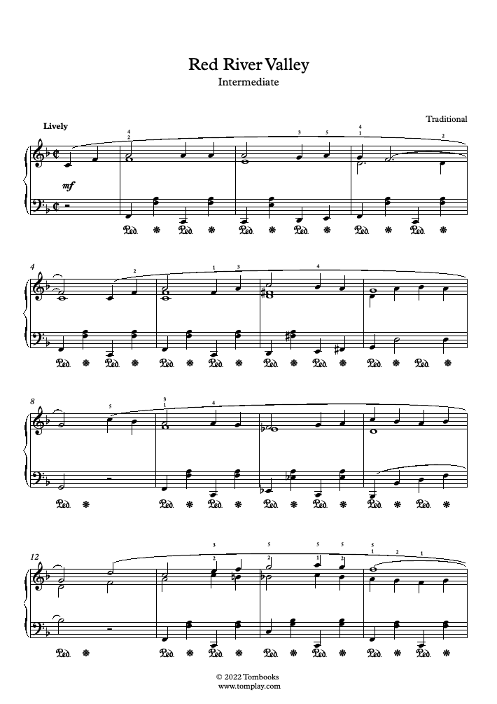 Traditional American Cowboy So 'The Red River Valley' Sheet Music & Chords